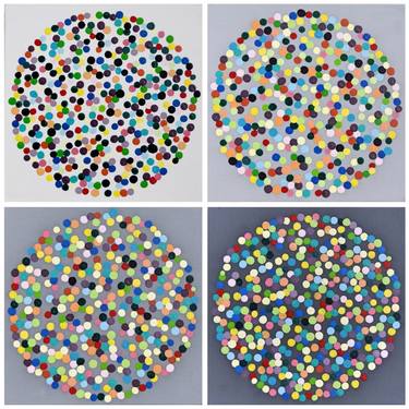 Series Colorful dots! (4 pieces, each 20x20cm) thumb