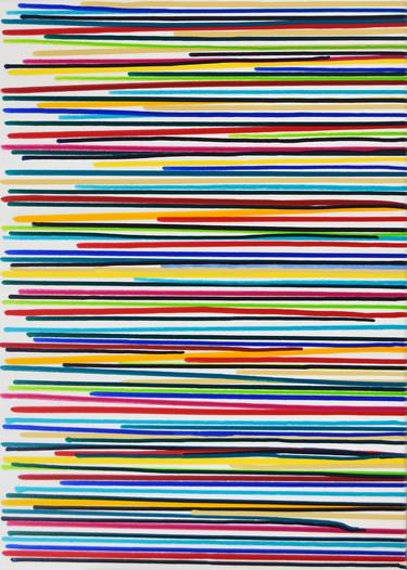 Saatchi Art Artist Astrid Stoeppel; Painting, “Colorful lines #8” #art