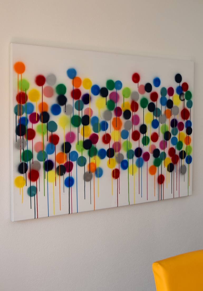 Original Pop Art Abstract Painting by Astrid Stoeppel