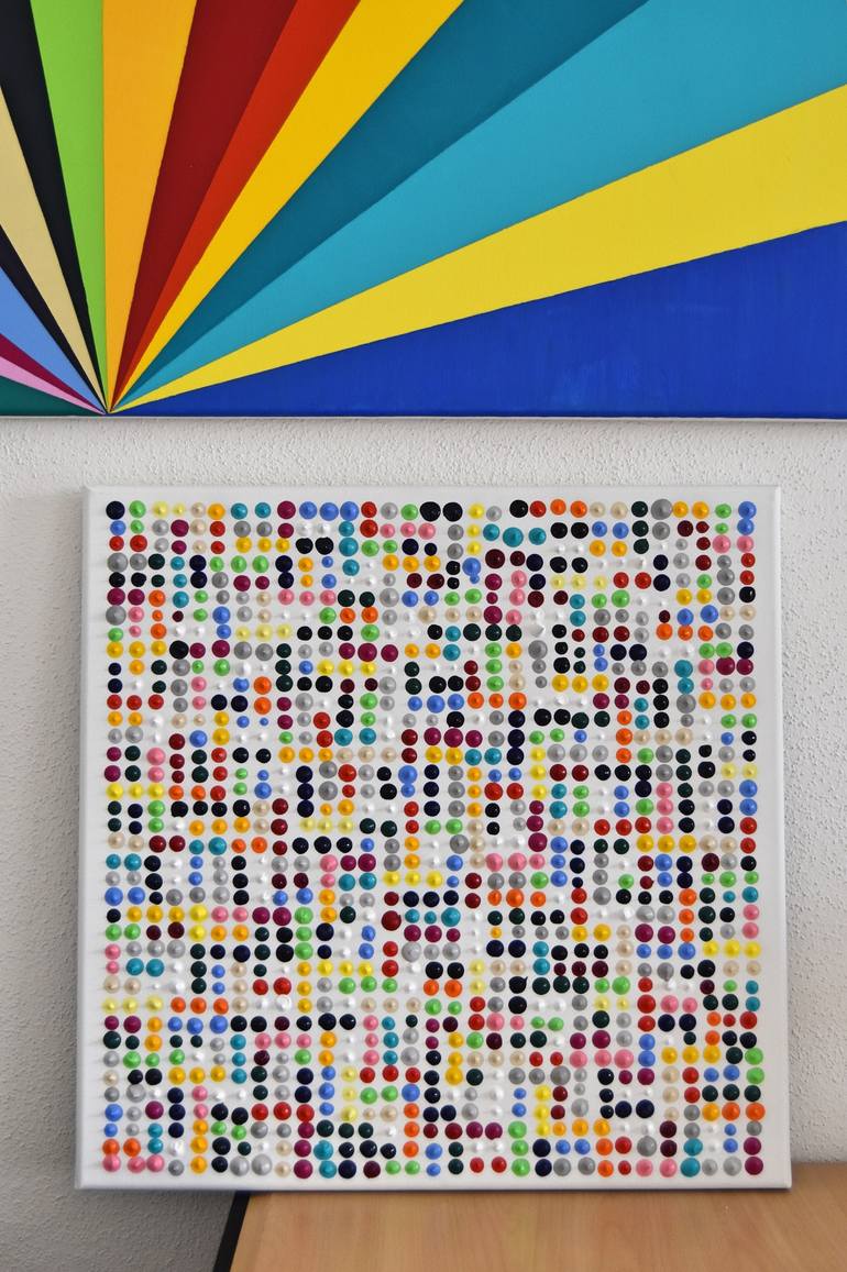 Original Pop Art Abstract Painting by Astrid Stoeppel