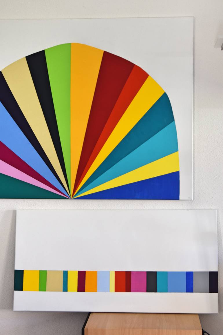 Original Abstract Geometric Painting by Astrid Stoeppel