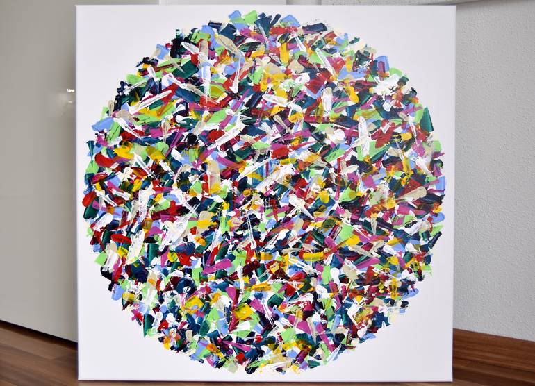 Original Abstract Geometric Painting by Astrid Stoeppel