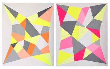 Original Pop Art Geometric Paintings by Astrid Stoeppel