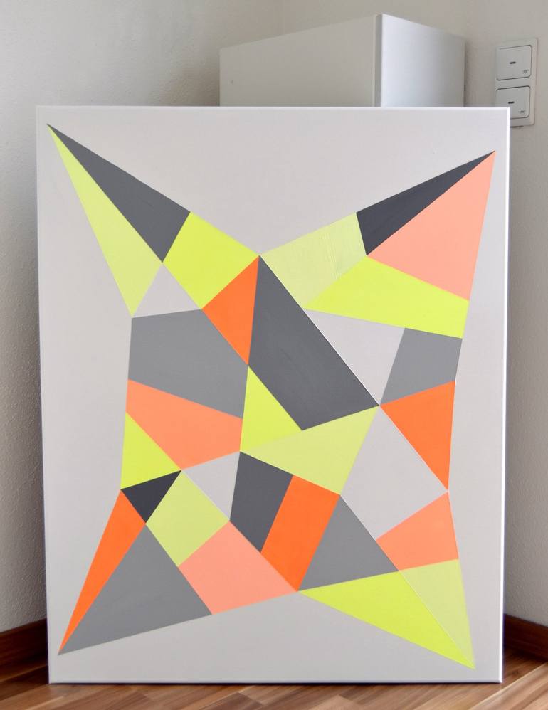 Original Pop Art Geometric Painting by Astrid Stoeppel