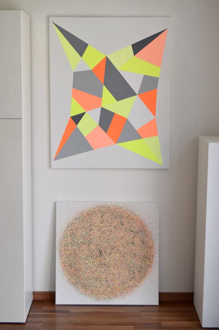 Original Street Art Geometric Painting by Astrid Stoeppel