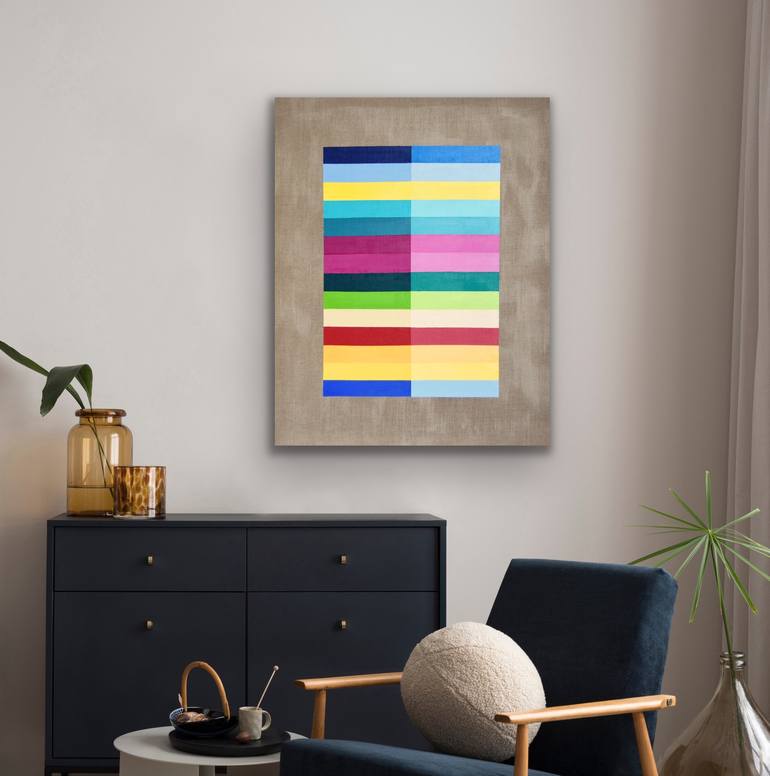 Original Modern Geometric Painting by Astrid Stoeppel