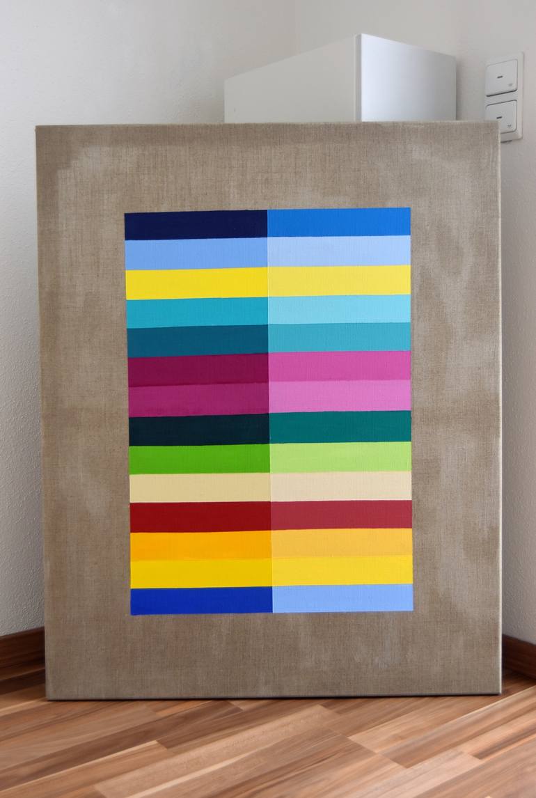 Original Modern Geometric Painting by Astrid Stoeppel