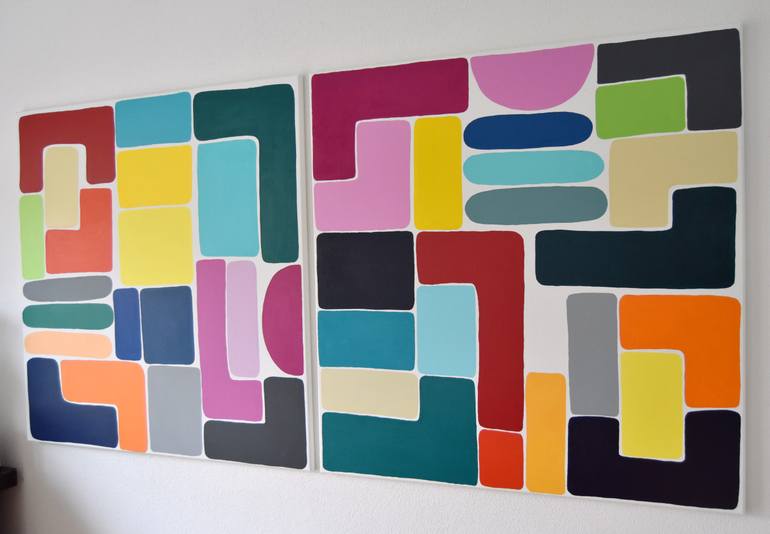 Original Pop Art Abstract Painting by Astrid Stoeppel