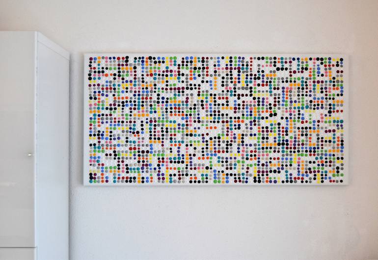 Original Pop Art Geometric Painting by Astrid Stoeppel