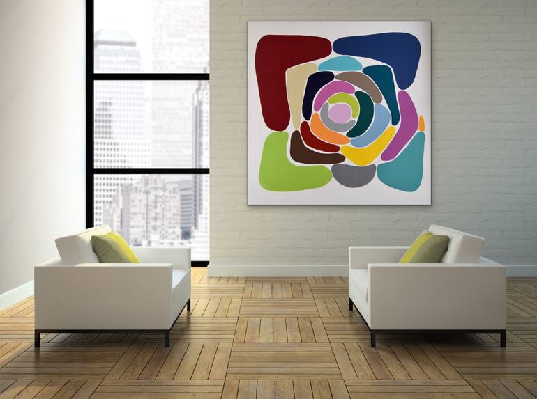 Original Pop Art Abstract Painting by Astrid Stoeppel