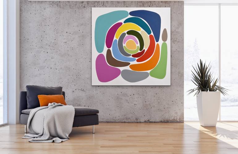 Original Pop Art Abstract Painting by Astrid Stoeppel