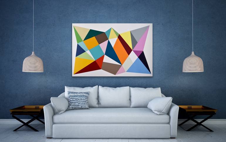 Original Pop Art Geometric Painting by Astrid Stoeppel