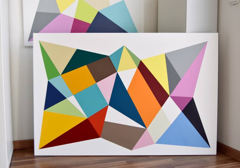 Original Pop Art Geometric Painting by Astrid Stoeppel