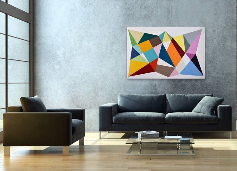 Original Pop Art Geometric Painting by Astrid Stoeppel