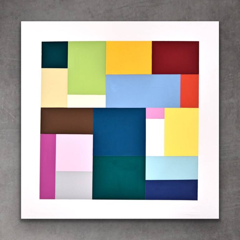 Original Geometric Painting by Astrid Stoeppel