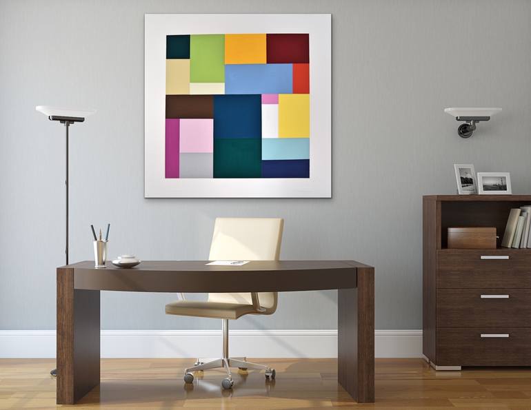 Original Pop Art Geometric Painting by Astrid Stoeppel