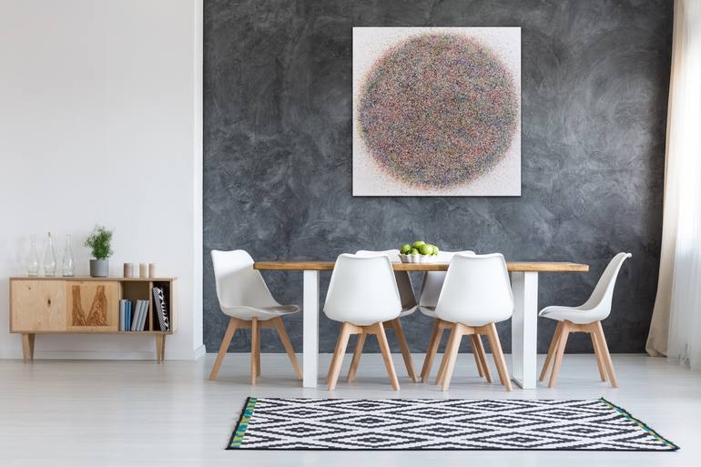 Original Abstract Geometric Painting by Astrid Stoeppel