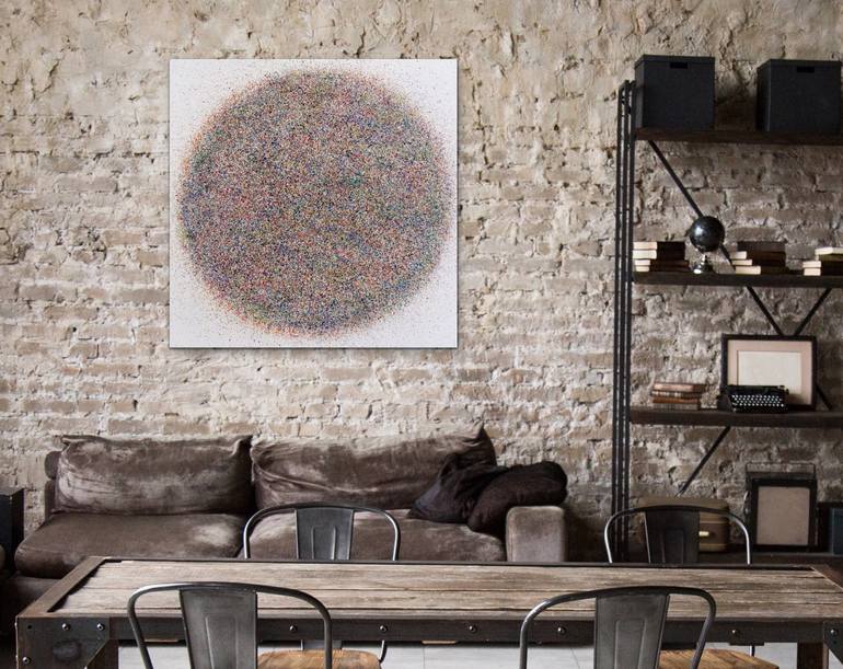 Original Abstract Geometric Painting by Astrid Stoeppel