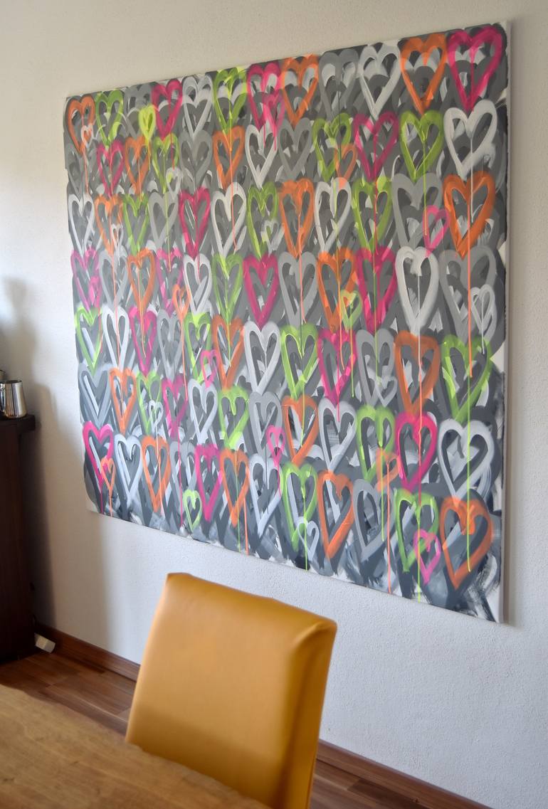 Original Pop Art Abstract Painting by Astrid Stoeppel