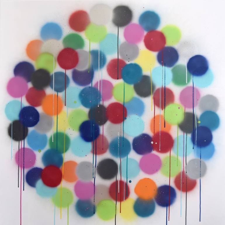 Spraydots #3 Painting by Astrid Stoeppel | Saatchi Art
