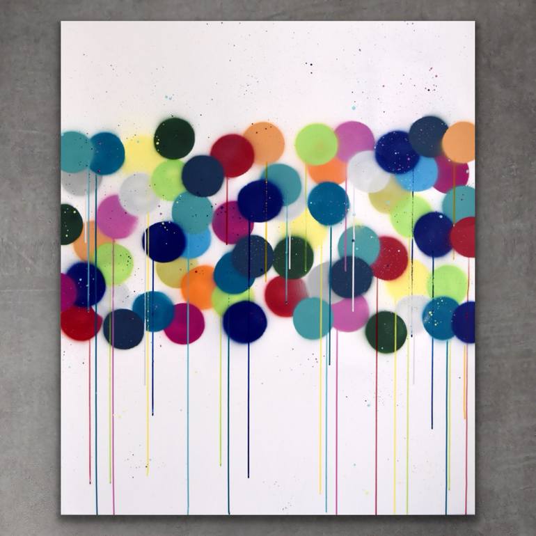 Original Pop Art Abstract Painting by Astrid Stoeppel