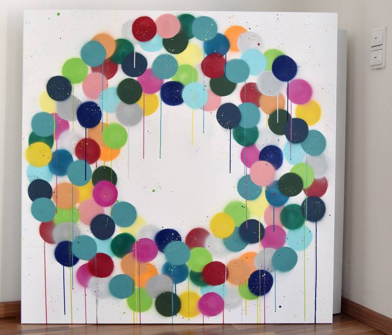 Original Pop Art Abstract Painting by Astrid Stoeppel