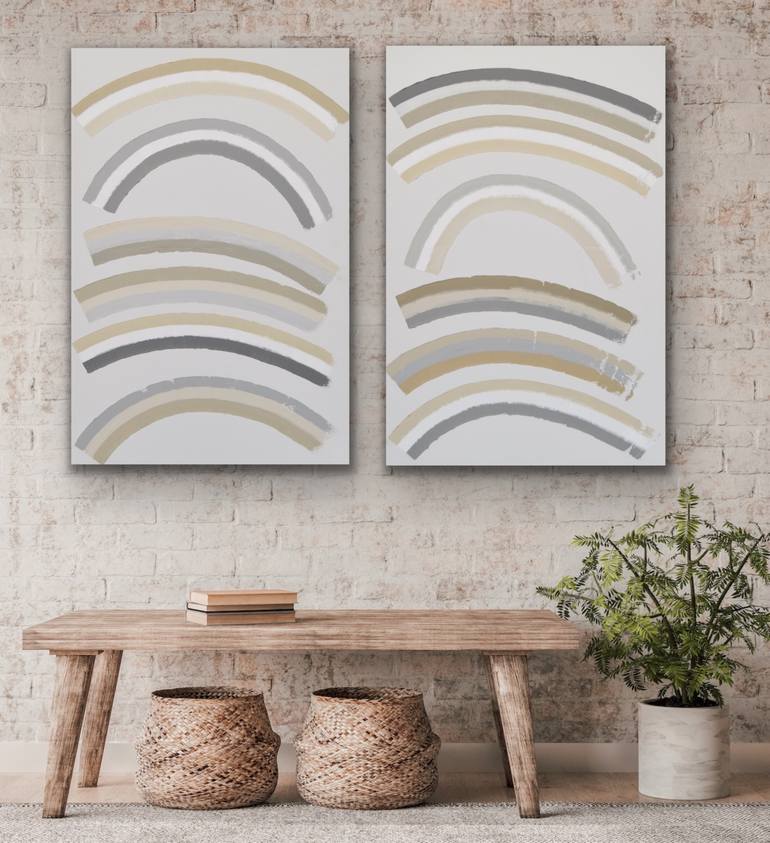 Original Minimalism Abstract Painting by Astrid Stoeppel