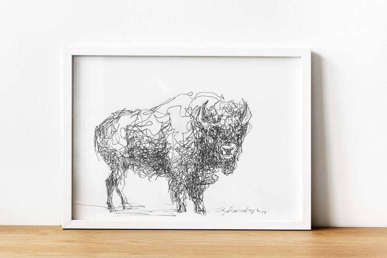 Original Expressionism Animal Drawing by Onur Karaalioglu