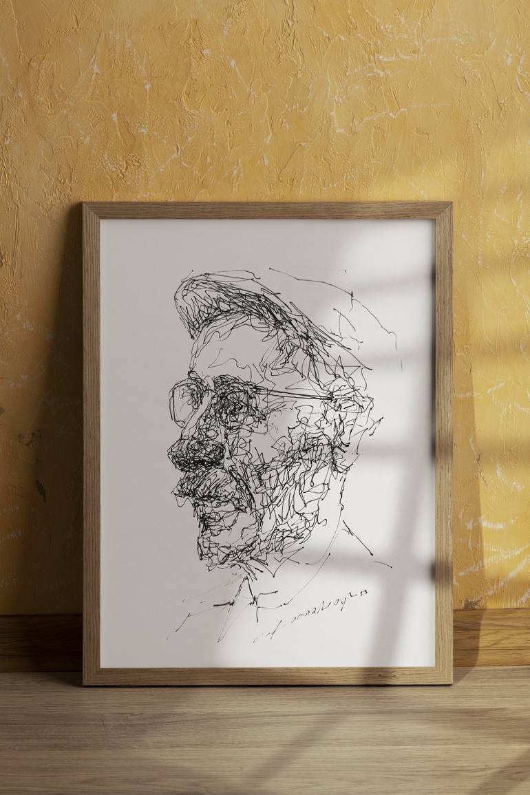 Original Expressionism Portrait Drawing by Onur Karaalioglu