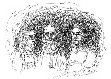Original Expressionism People Drawing by Onur Karaalioglu
