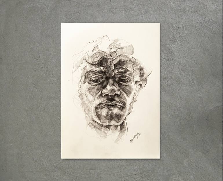 Original Expressionism Portrait Drawing by Onur Karaalioglu