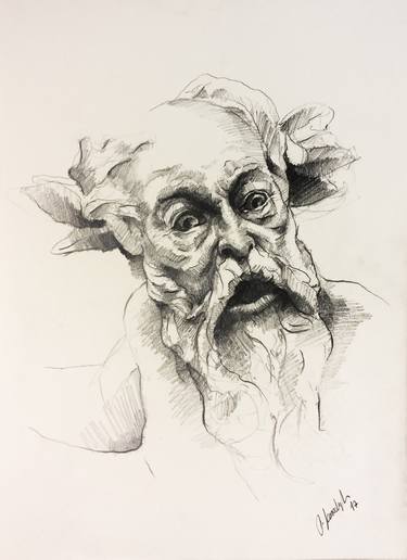 Original Expressionism Portrait Drawings by Onur Karaalioglu