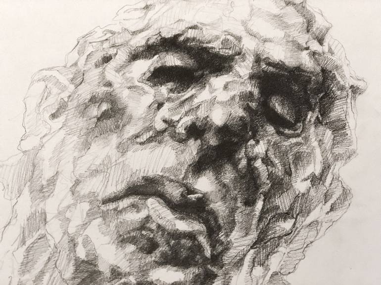 Original Expressionism Portrait Drawing by Onur Karaalioglu