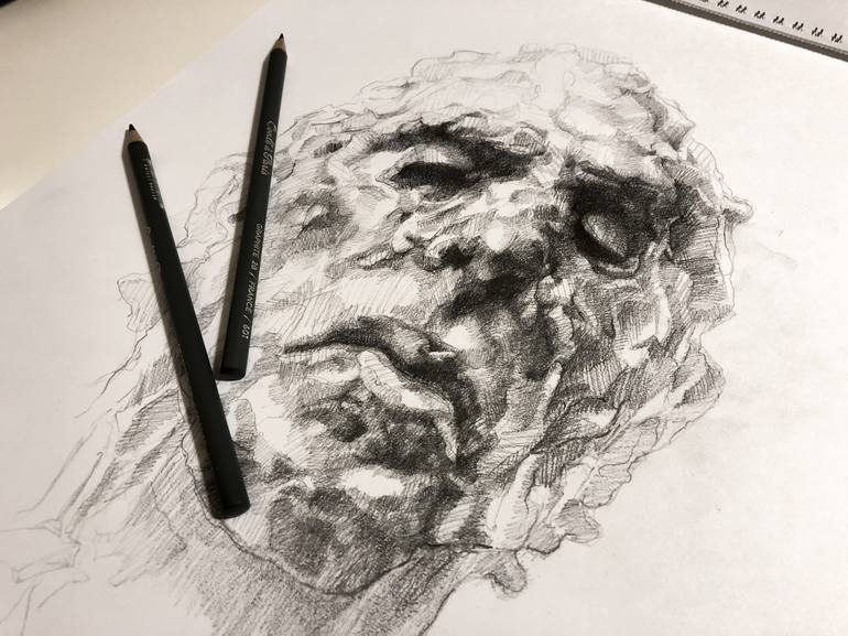 Original Portrait Drawing by Onur Karaalioglu