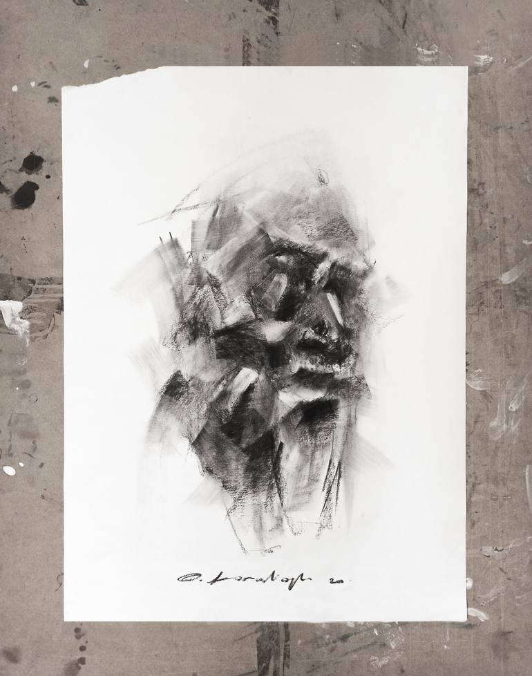 Original Expressionism Portrait Drawing by Onur Karaalioglu