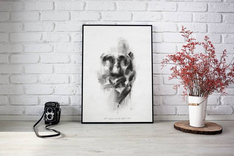 Original Expressionism Portrait Drawing by Onur Karaalioglu