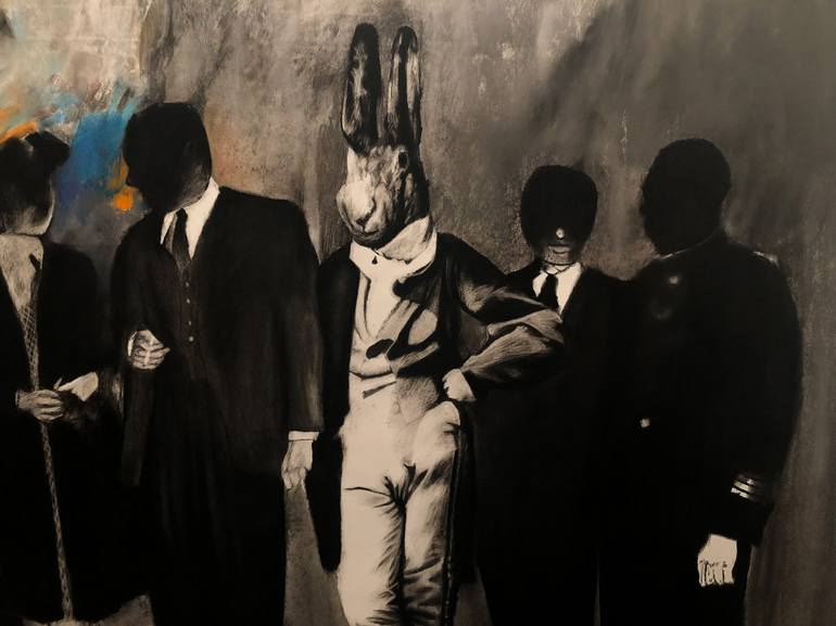 Original Expressionism People Drawing by Dan Arcus