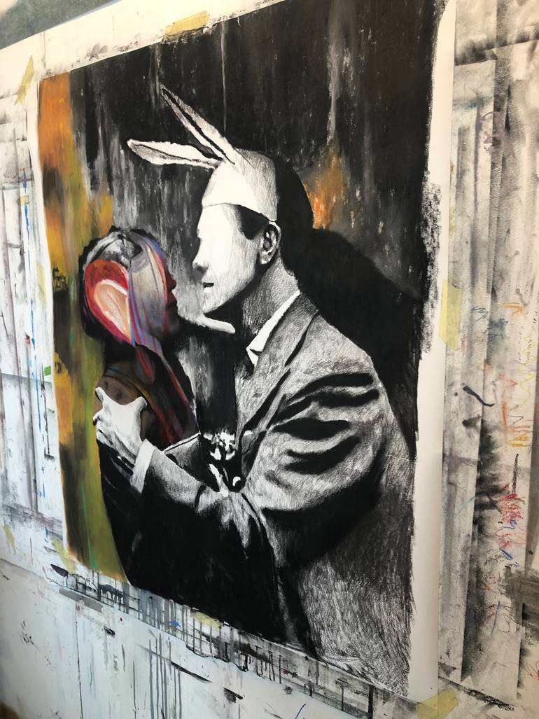 Original Expressionism People Painting by Dan Arcus