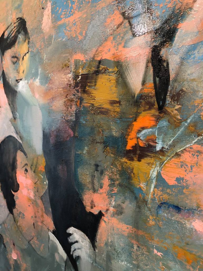 Original Expressionism People Painting by Dan Arcus