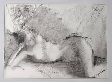 Print of Figurative Nude Drawings by berta goldwaser