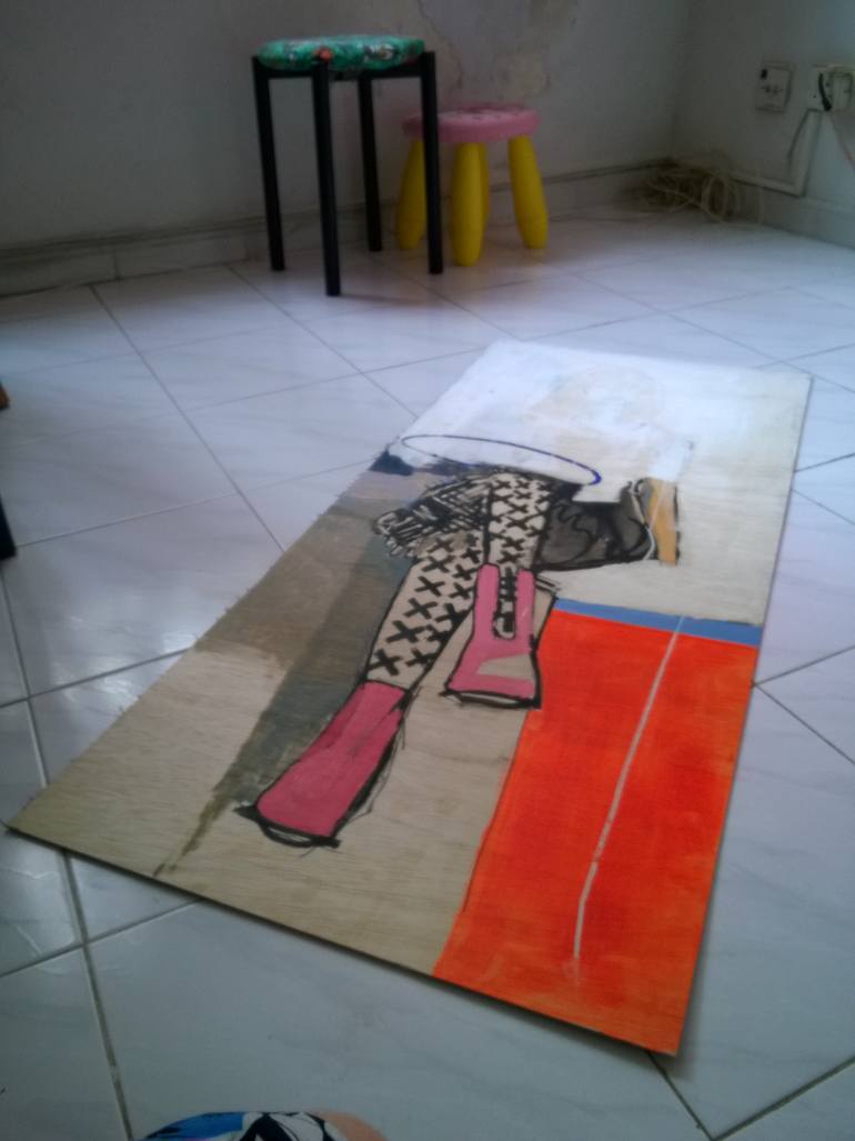 Original Cubism Abstract Painting by Uku Chan