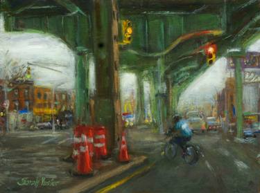 Original Figurative Cities Painting by Sarah Yuster