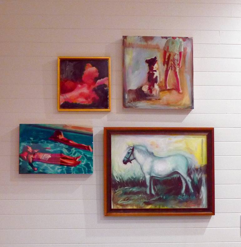 Original Abstract People Painting by Mary Sinner
