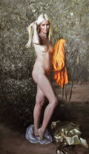 Print of Realism Nude Paintings by Dmitriy Kalujni