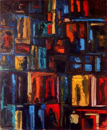 Original Abstract Expressionism Architecture Painting by Louis Runemberg