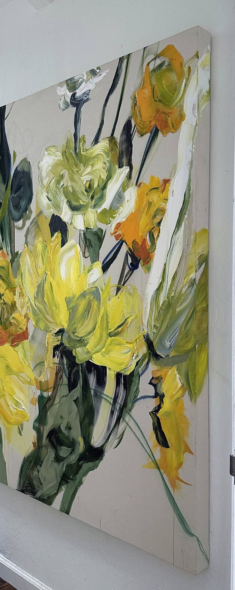 Original Abstract Floral Painting by Ariana Schiff