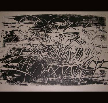 Original Abstract Expressionism Abstract Printmaking by Arturo Hernández
