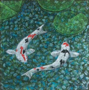 Print of Impressionism Fish Paintings by April M Bending