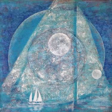 Print of Sailboat Paintings by April M Bending