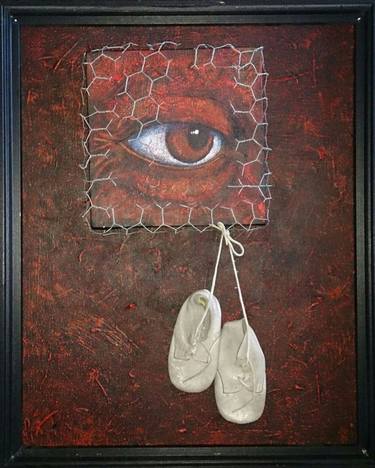 Original Leather Paintings on Canvas For Sale